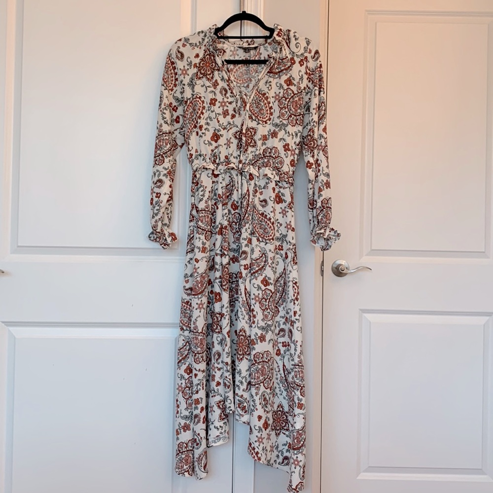 Banana republic paisley midi dress- worn once!